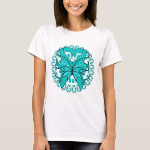 Camiseta Círculo da borboleta do Scleroderma das fitas