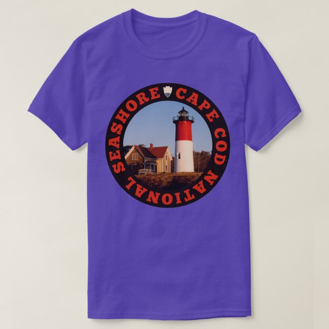 Camiseta Círculo da costa nacional do Cabo Cod (Frente do Design)