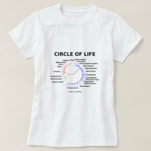 Camiseta Círculo da vida (árvore filogenética circular)
