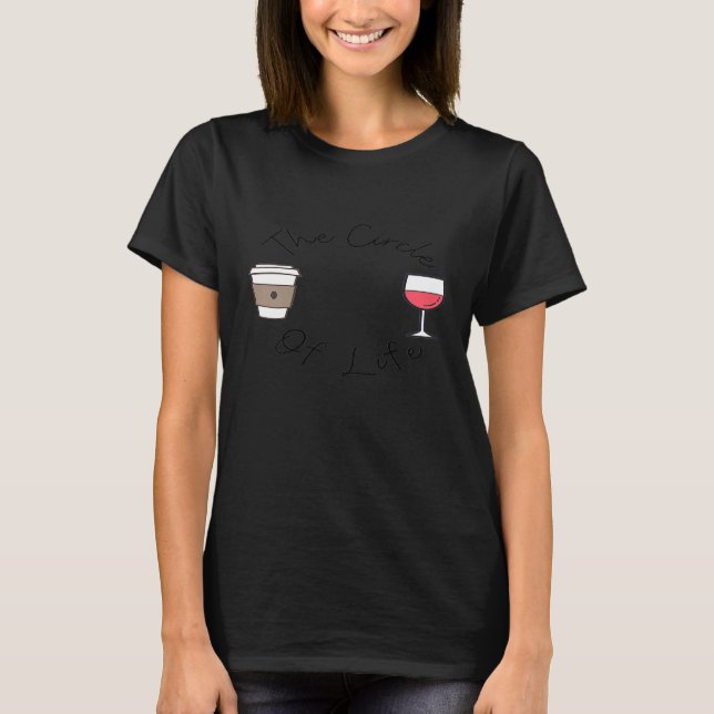 Camiseta Círculo da Vida Engraçado e espirituoso de mulhere (Frente)