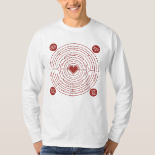 Camiseta Círculo de Afirmações Inspiradoras da Bondade em F