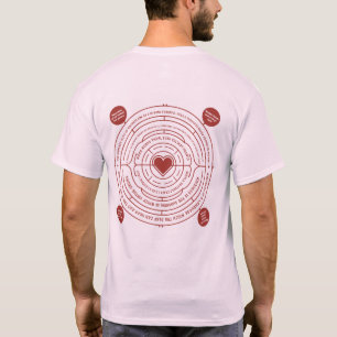 Camiseta Círculo de Afirmações Inspiradoras da Bondade Flor