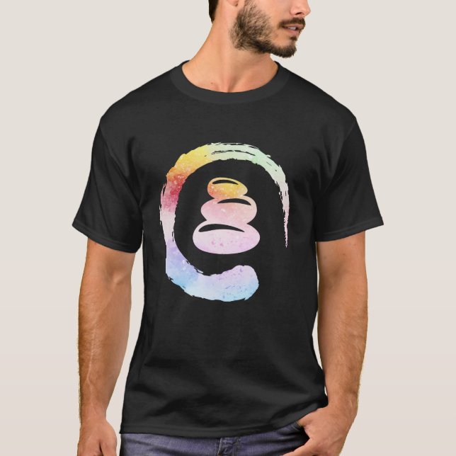 Camiseta Círculo de Água Enso Pedra Círculo Zen Budista (Frente)