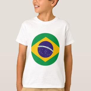 Camiseta Círculo de Bandeira do Brasil O Zazzle MUSEUM
