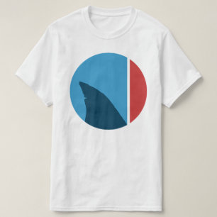 Camiseta círculo de barbatanas de tubarões