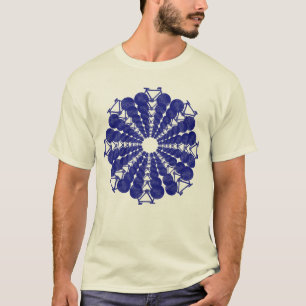 Camiseta círculo de bicicletas azuis. bicicleta inspirada