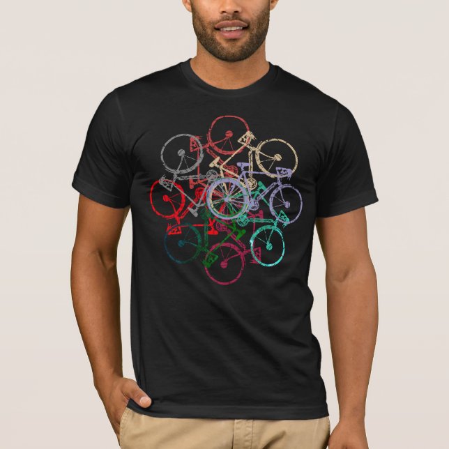 Camiseta Círculo de Bicicletas de Cor (Frente)