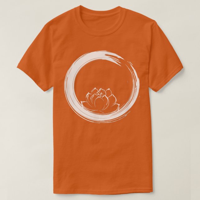 Camiseta Círculo de Enso Zen e Flor de Lotus (Frente do Design)