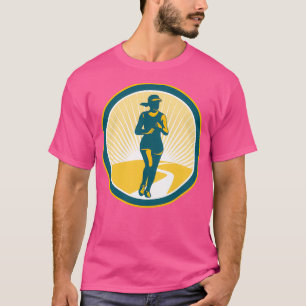 Camiseta Círculo de Escritor de Maratona Feminino Retro 2