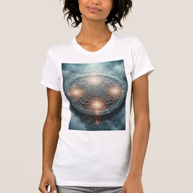 Camiseta Círculo de Feitiço Celestial – Alquimia Radiante (Frente)