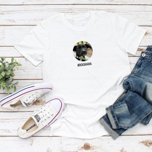 Camiseta Círculo de Fotografia Personalizada Média e Texto  (Criador carregado)