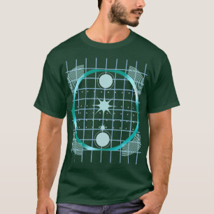 Camiseta Círculo de Grade Futurista Design Abstrato