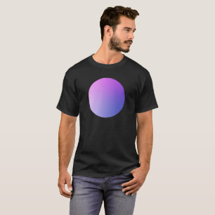 Camiseta Círculo de Gradiente Roxo com Vinheta em Design Ab