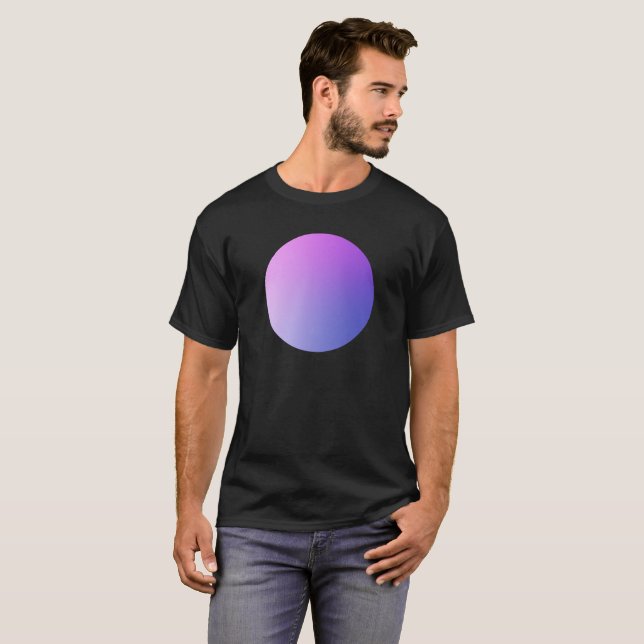 Camiseta Círculo de Gradiente Roxo com Vinheta em Design Ab (Frente Completa)