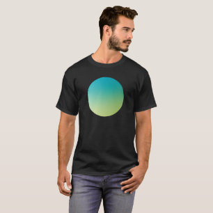 Camiseta Círculo de Gradiente Verde com Vinheta em Design A