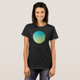 Camiseta Círculo de Gradiente Verde Vignete Design Abstrato