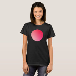 Camiseta Círculo de Gradiente Vermelho com Vinheta em Desig