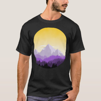 Camiseta Círculo de Intervalo Enby (Sutil Flag Landscap Não