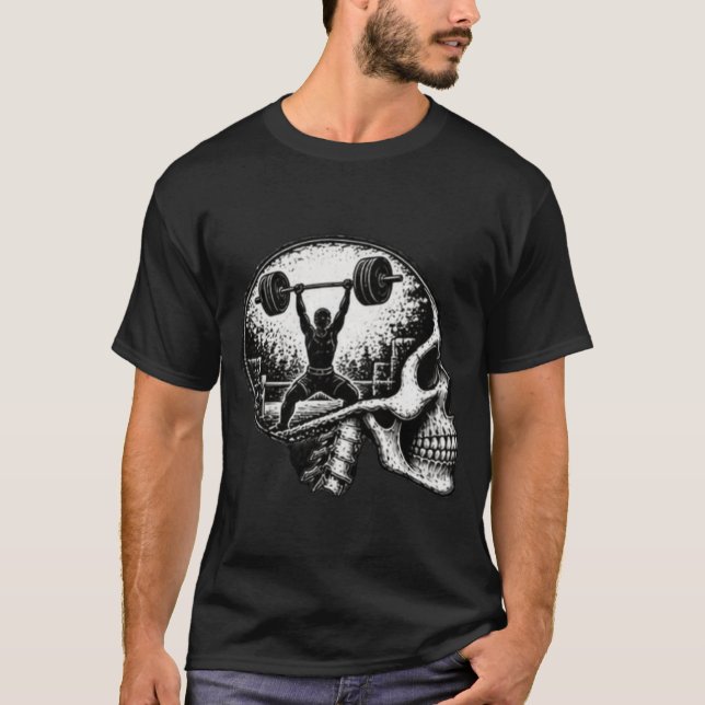 Camiseta Círculo de Levantamento de Caveira (Frente)