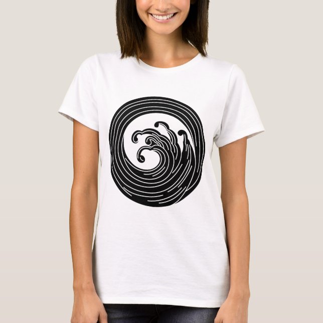 Camiseta Círculo de onda em turbilhão (Frente)