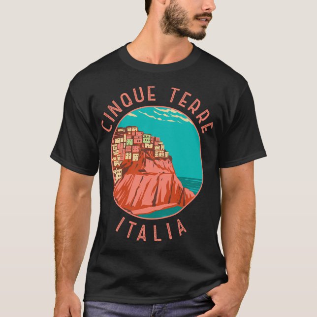 Camiseta Círculo de Perturbação Cinque Terre Itália (Frente)