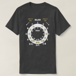 Camiseta Círculo de Quintas e Quartas da Guitarra