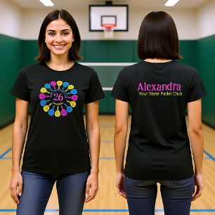 Camiseta Círculo de Racket de Rasal e Padel de Coral