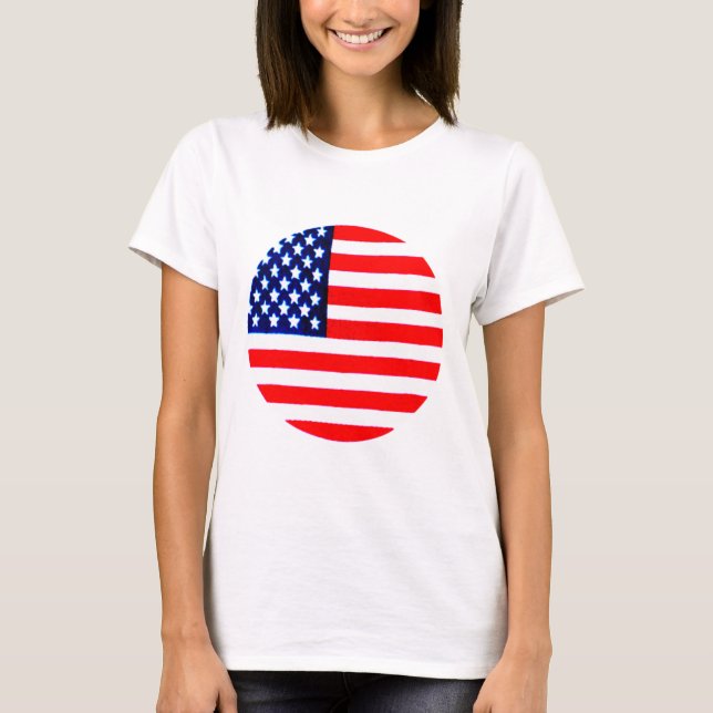 Camiseta Círculo de Sinalizador dos EUA Tdhe MUSEUM Zazzle (Frente)