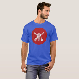Camiseta Círculo de t-shirt azul Red Ghost Dance Buffalo