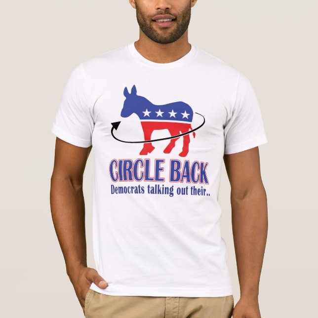 Camiseta Círculo de trás - Democratas conversando com seu b (Frente)