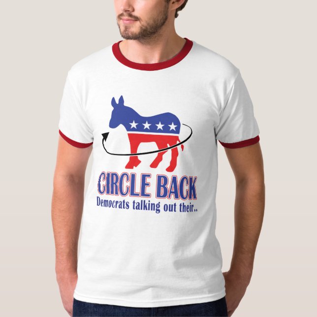 Camiseta Círculo de trás - Democratas conversando com seu b (Frente)