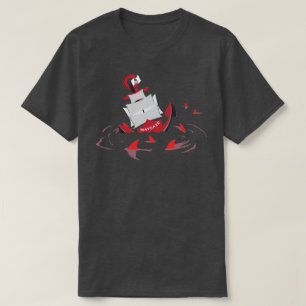 Camiseta círculo de tubarão de maydazime