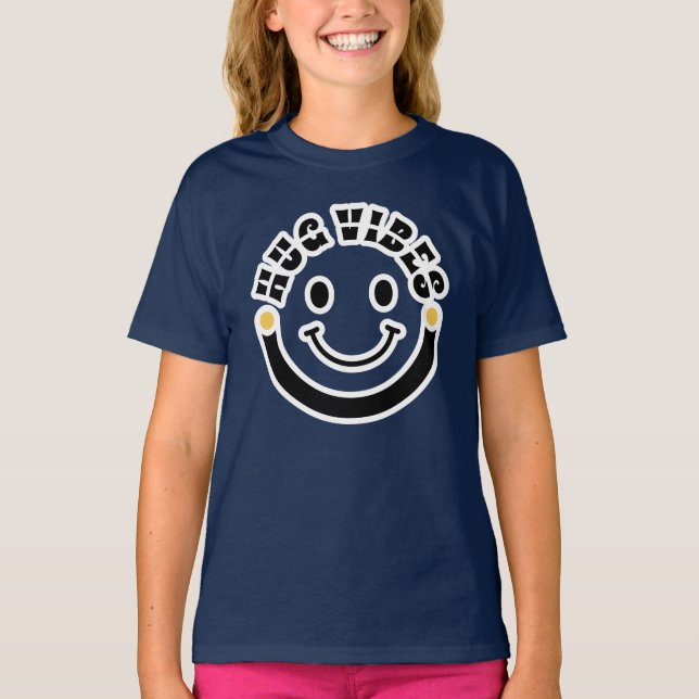 Camiseta Círculo de Vibrações de Abraço Modernas Minimalist (Frente)