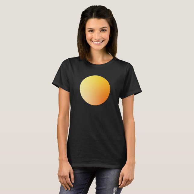 Camiseta Círculo de Vinheta com Gradiente Laranja Design Ab (Frente Completa)