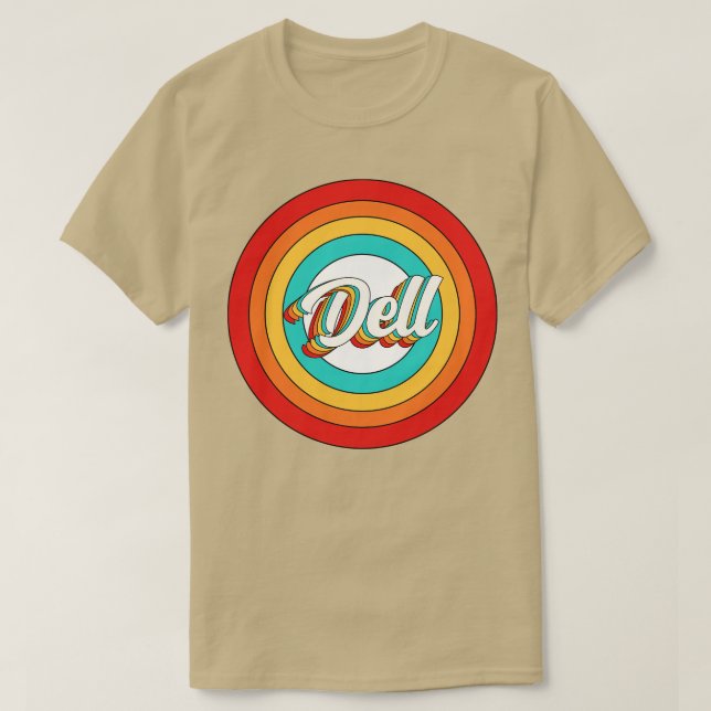 Camiseta Círculo Dell com campo de campo da Dell (Frente do Design)