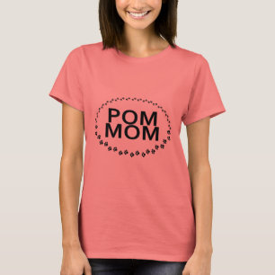Camiseta Círculo do impressão da pata da mamã de Pom