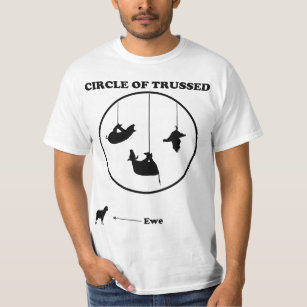 Camiseta Círculo do jogo de palavras Trussed/confiança