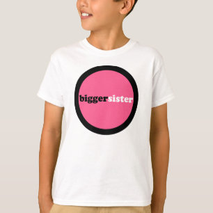 Camiseta Círculo do rosa da irmã mais grande