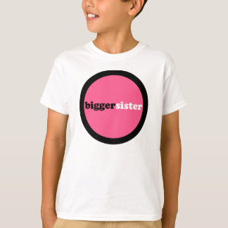Camiseta Círculo do rosa da irmã mais grande