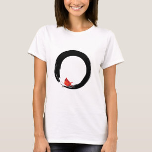 Camiseta Círculo do zen com cardeal do Natal