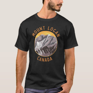 Camiseta Circulo em relevo do Monte Logan Canada