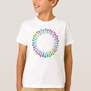 Camiseta Círculo estelar colorido I + seu backgr. & ideias