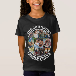 Camiseta Círculo Familiar Colagem de Fotografias Única Pe