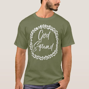 Camiseta Círculo Flor de Deus Esquadrão e Cubra Cristão par