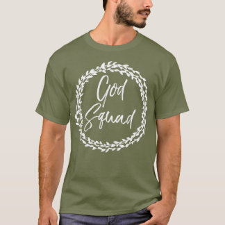 Camiseta Círculo Flor de Deus Esquadrão e Cubra Cristão par