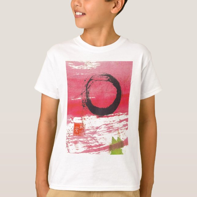 Camiseta Círculo magenta do zen (Frente)