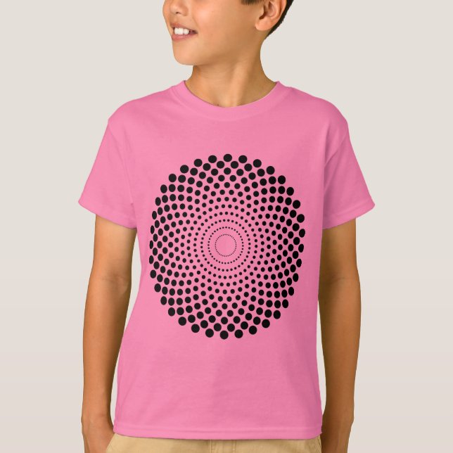 Camiseta Círculo Meio-Tonalidade 02 - Preto (Frente)