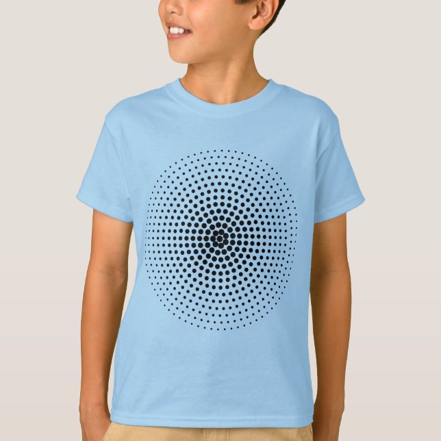 Camiseta Círculo Meio-Tonalidade 03 - Preto (Frente)