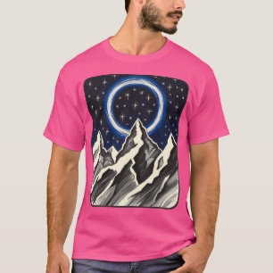 Camiseta Círculo Místico Sobre As Montanhas Presentes Para 