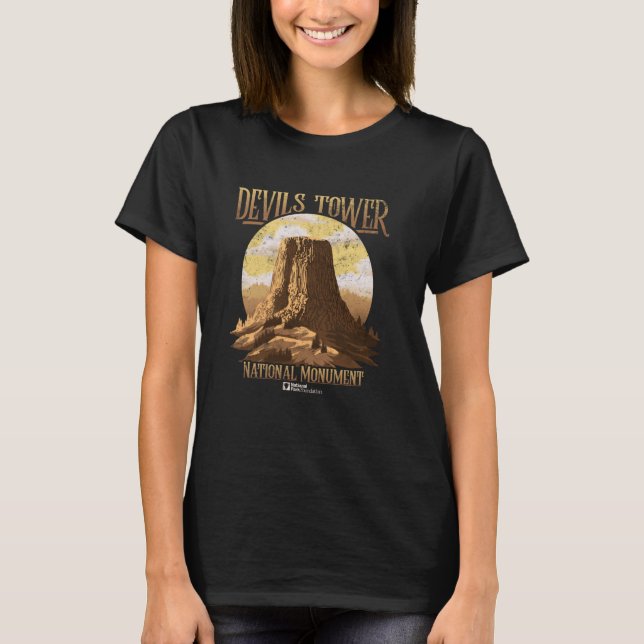 Camiseta Círculo Monumento Nacional da Torre de Devils (Frente)